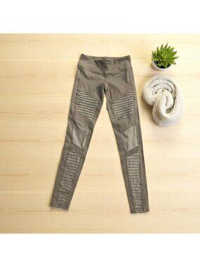 ALO Taupe Paneled Workout Leggings Tights Size XS